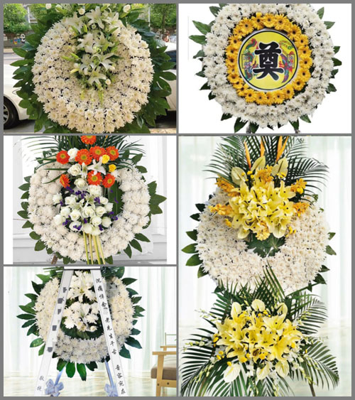 安徽阜阳市临泉县田桥街道满楼村花圈速递